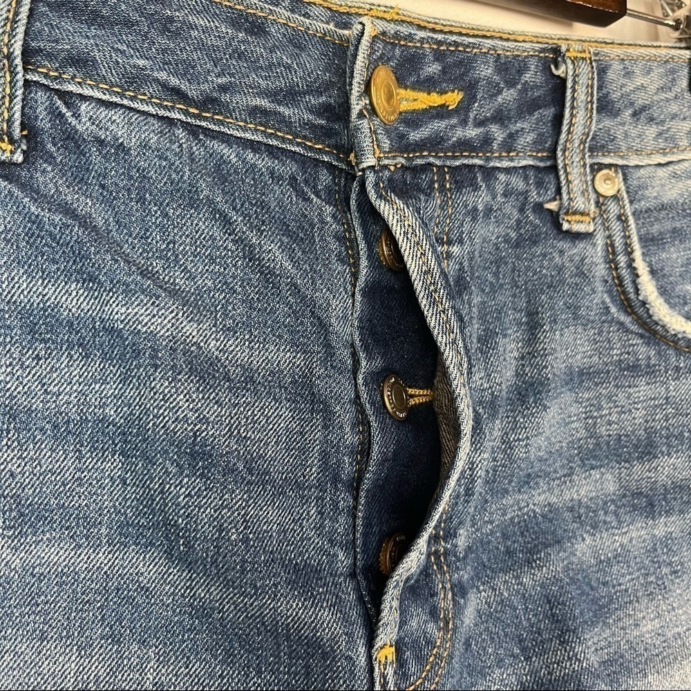 Zara TRF Vintage Collection Button Fly Denim Shorts 8 - Picture 4 of 4